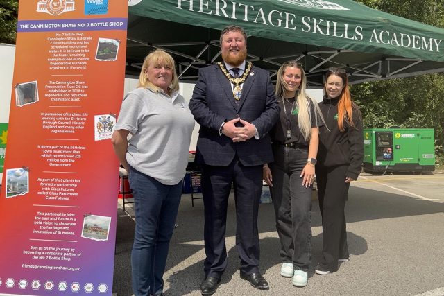Visitors included the Mayor of St Helens Borough.