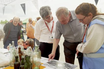 Visitors at the No. 7 Bottle Shop stall