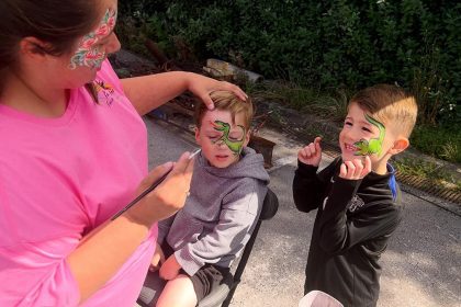 Face painting at the Summer Festival