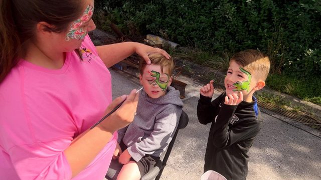 Face painting at the Summer Festival