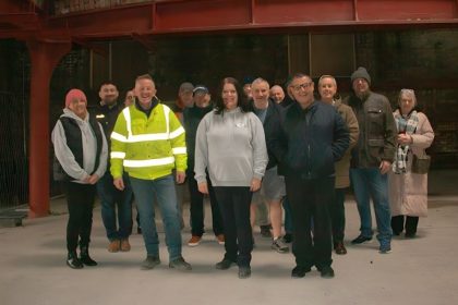 Volunteers at the first St Helens Community Shed meeting for the Cannington Shaw restoration project.